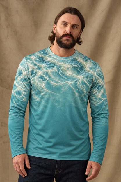 Performance Fishing Long Sleeve - Speckled Trout Flats Water - ULS395V image 3