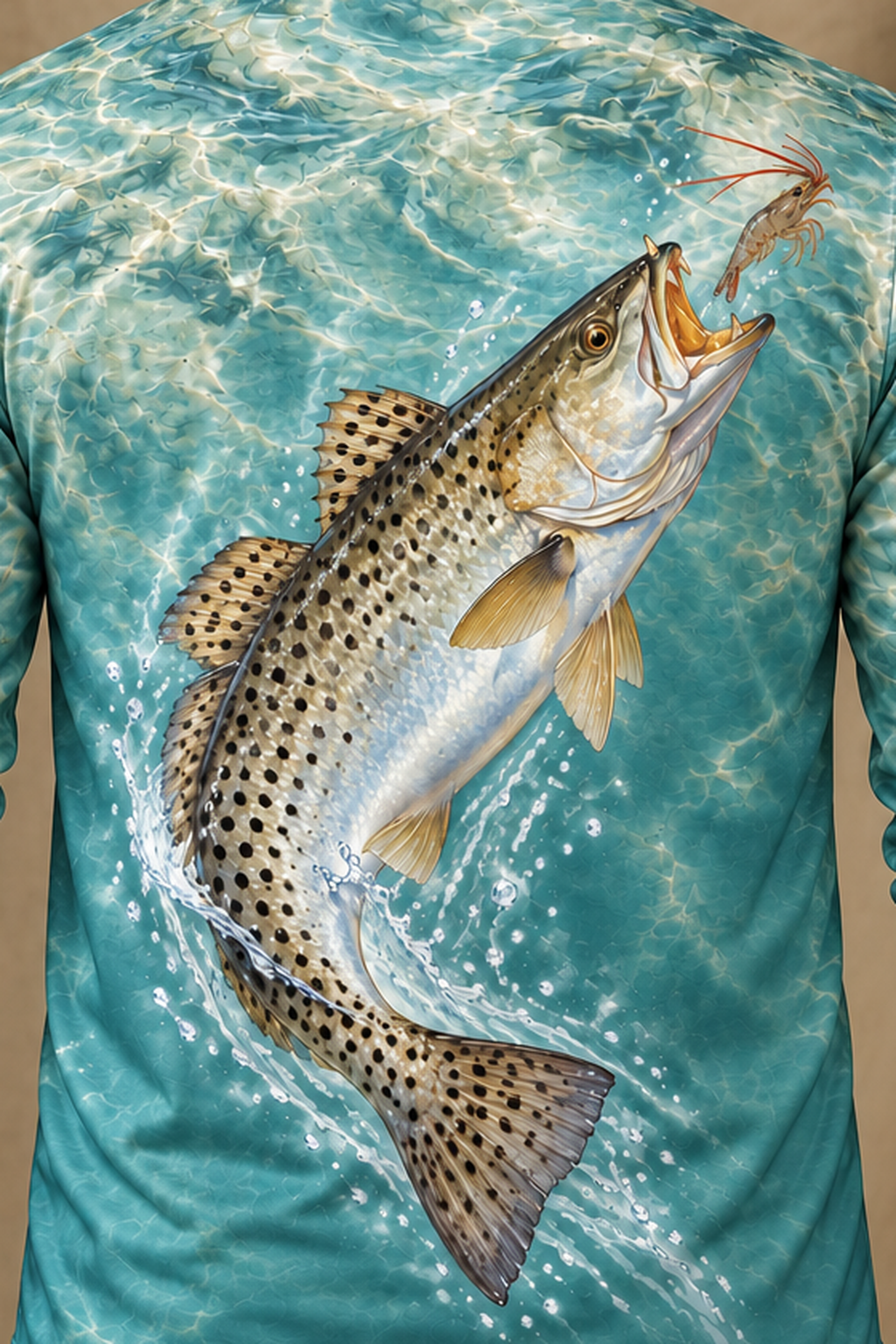 Performance Fishing Long Sleeve - Speckled Trout Flats Water - ULS395V image 4