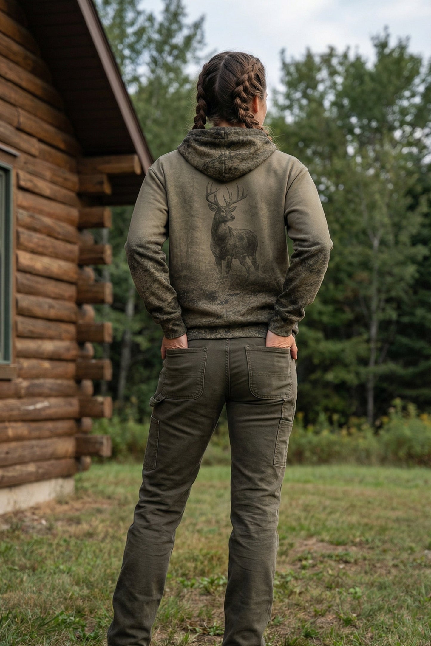 Hunter Fleece Hoodie - Wisconsin Mudland - WL45