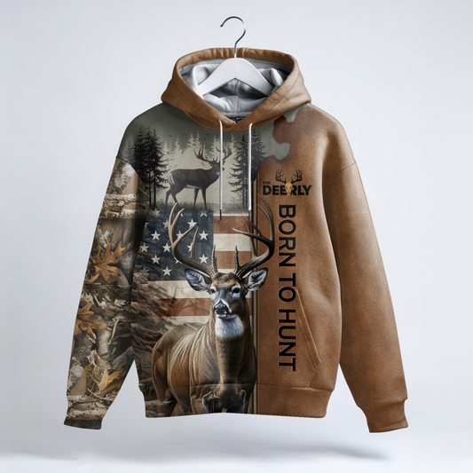 Born to Hunt Hoodie - Deer Hunter Edition - The Deerly