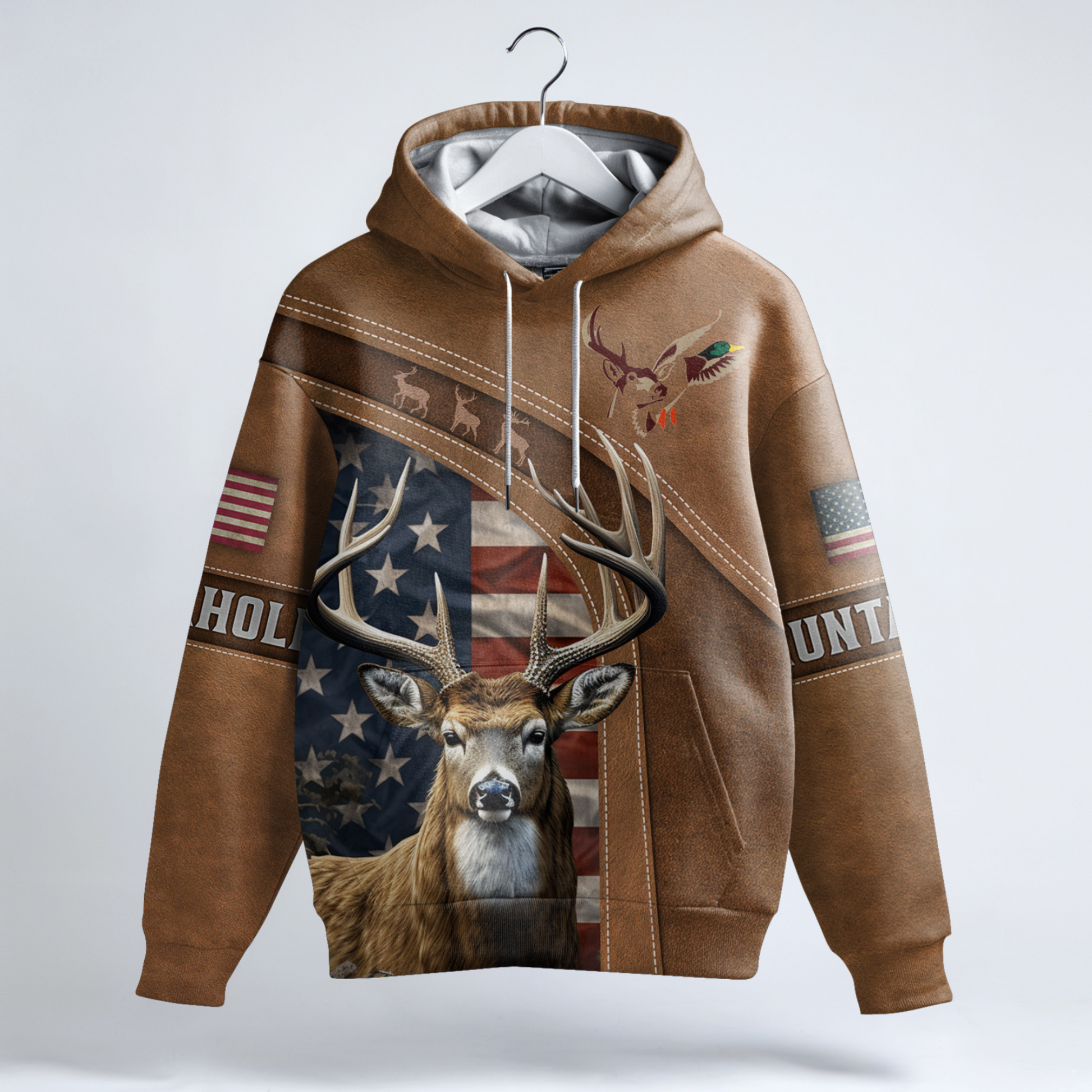 Patriotic Buck Hunter Hoodie - American Heritage - The Deerly