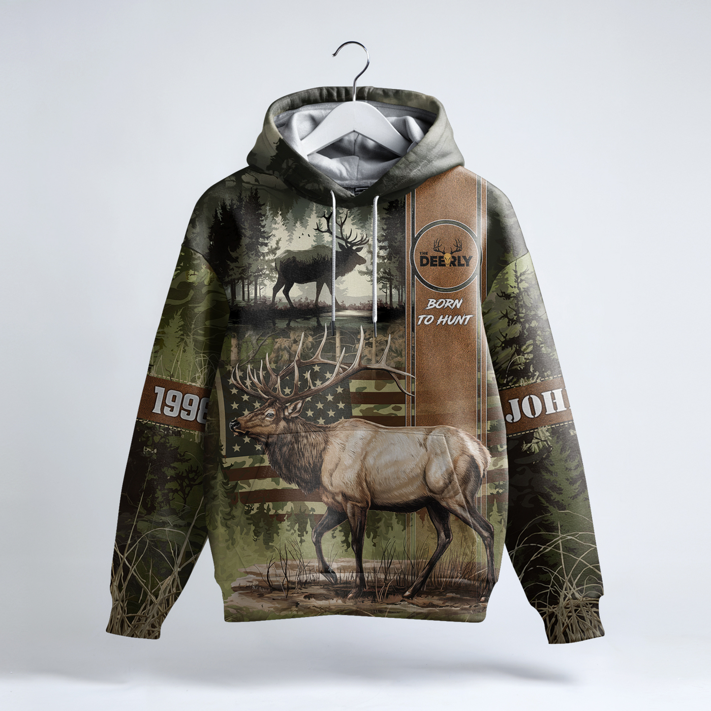 Elk Pursuit Personalized Hunting Hoodie