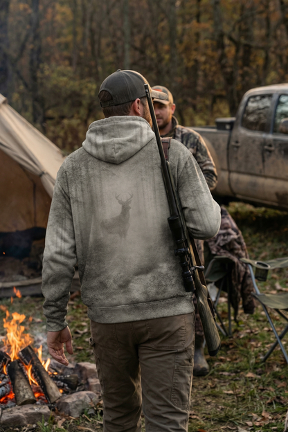 Hunter Fleece Hoodie - Mist Forest Stag – FH4Z