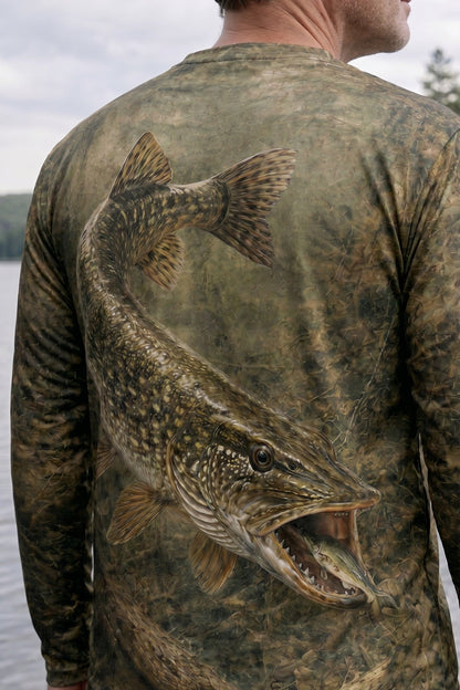 Performance Fishing Long Sleeve - Reedline Pike Ambush - AOF33