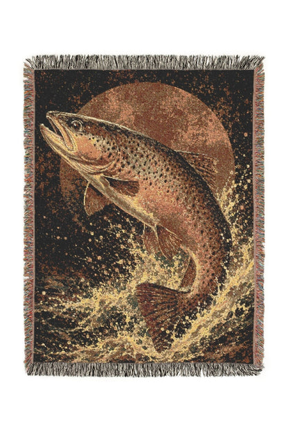 River Smoke 1K Woven Lodge Throw Blanket