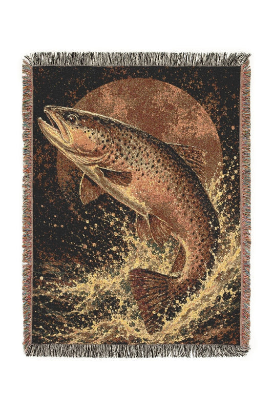 River Smoke 1K Woven Lodge Throw Blanket