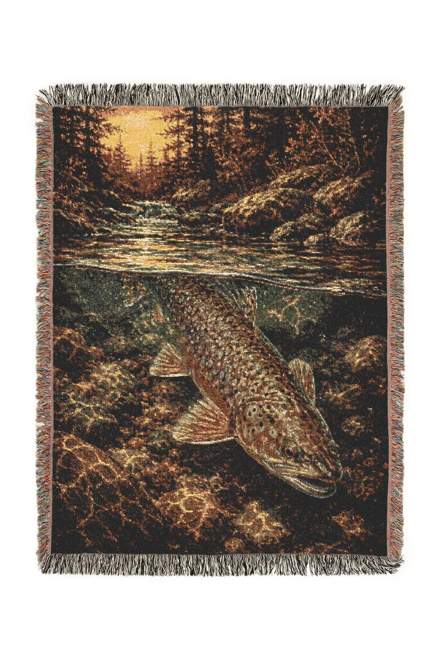 Lodge Angler Woven Lodge Throw Blanket