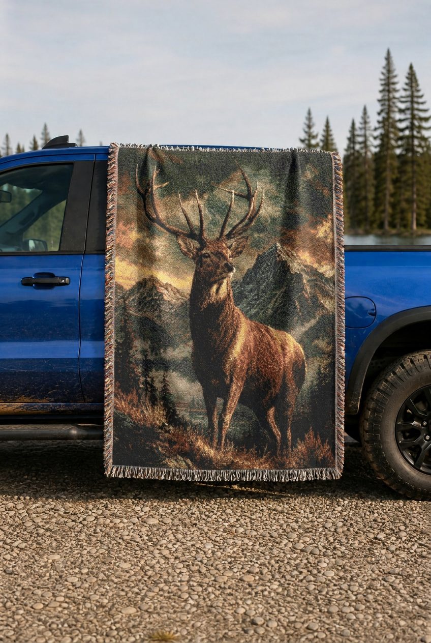 WB0021K woven blanket lifestyle mockup 02