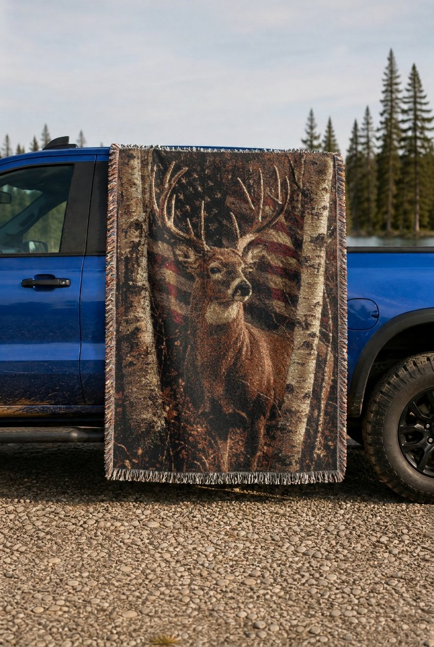 WB0022K woven blanket lifestyle mockup 02
