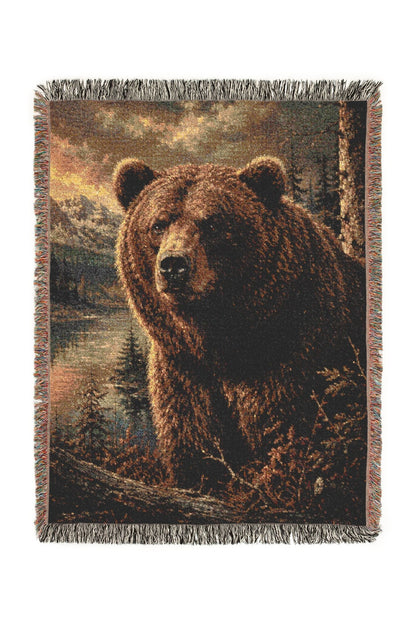 Mossy Fin Woven Lodge Throw Blanket