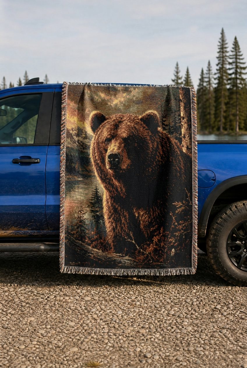 WB0031K woven blanket lifestyle mockup 02