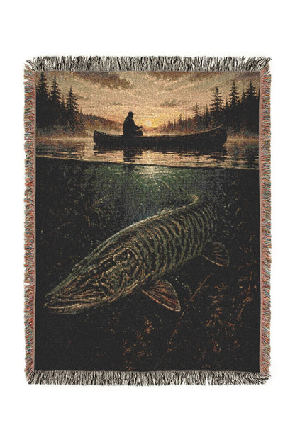 Faded Lure Woven Lodge Throw Blanket