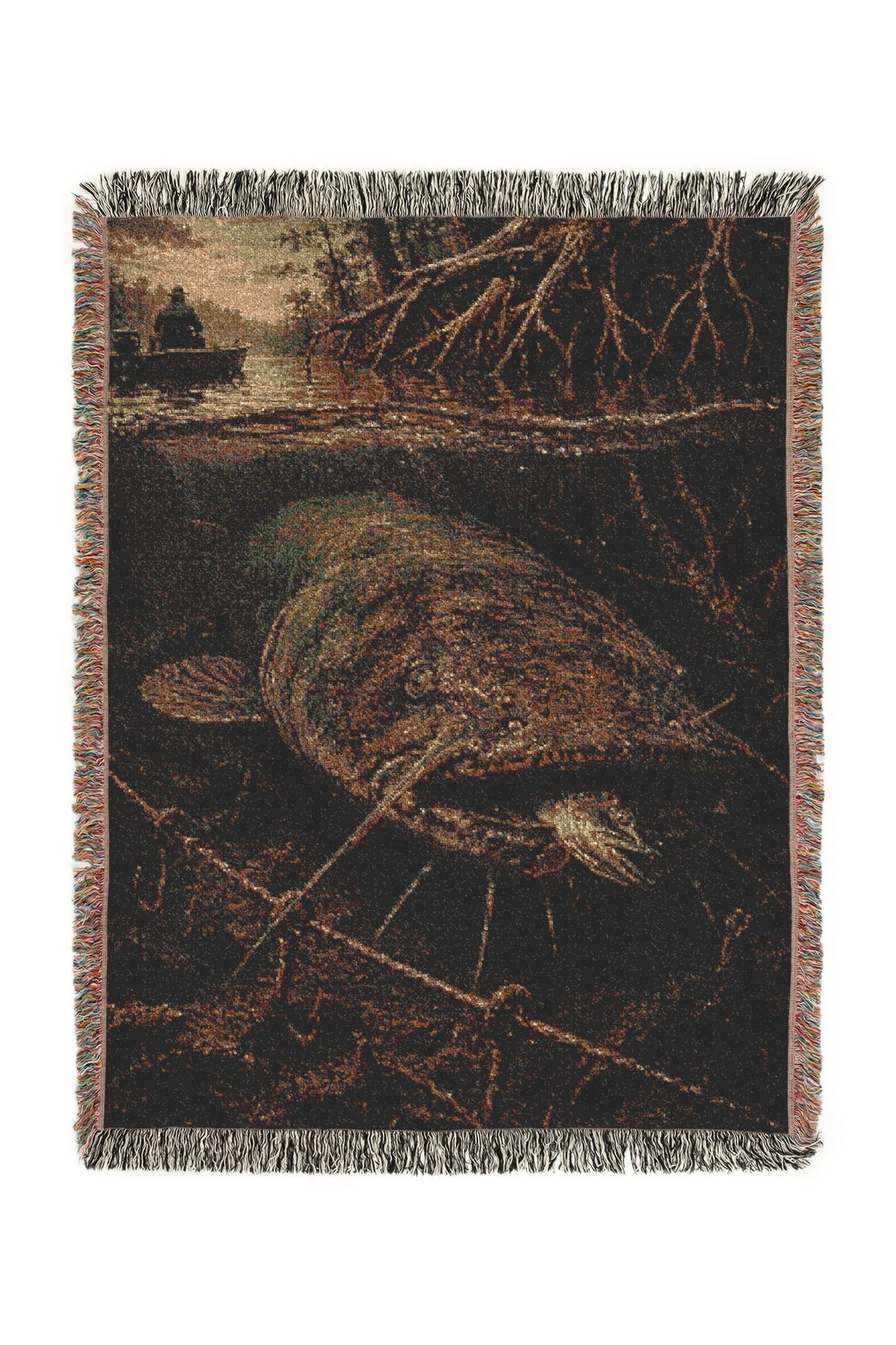 Quiet River Woven Lodge Throw Blanket
