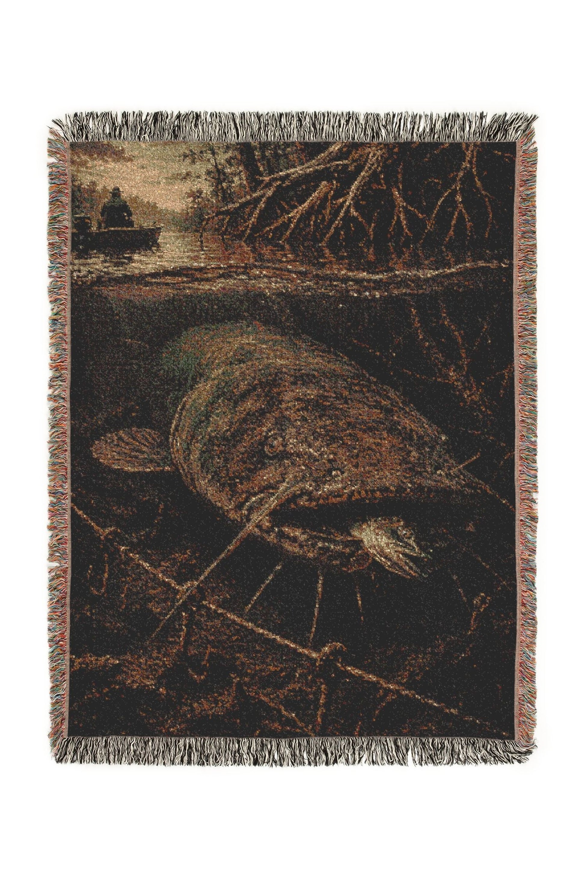 Quiet River Woven Lodge Throw Blanket
