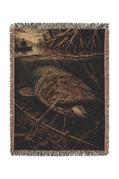 Quiet River Woven Lodge Throw Blanket