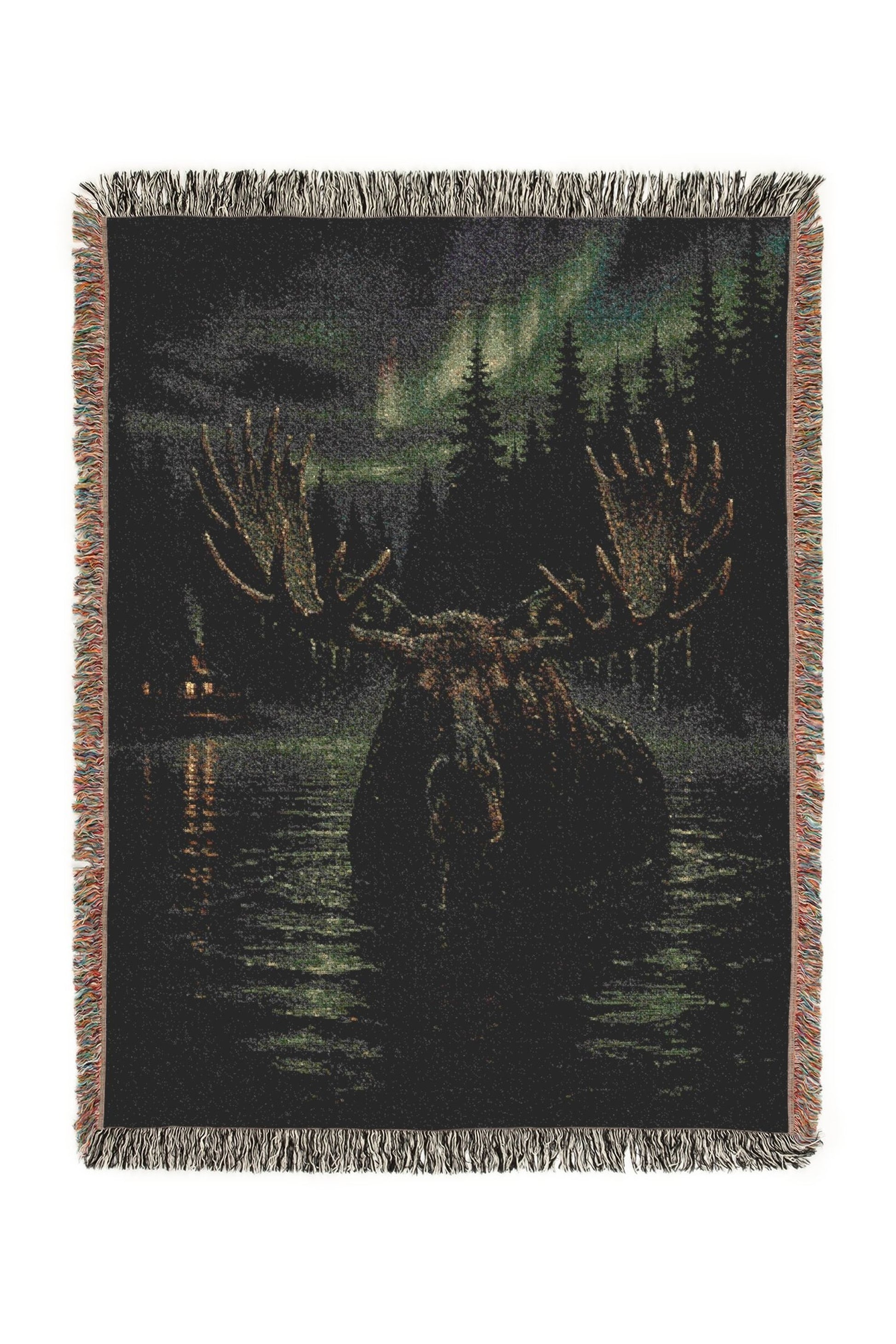 Wading Smoke Woven Lodge Throw Blanket