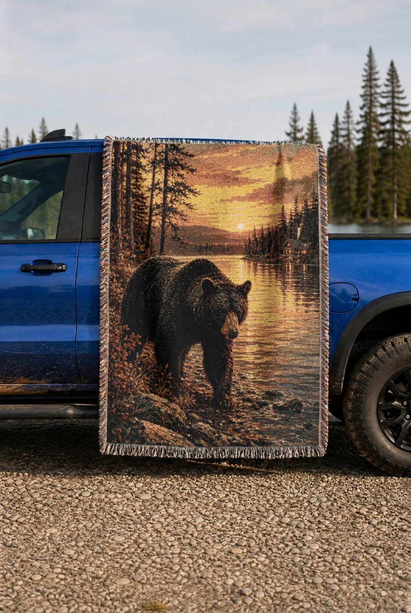 WB0036K woven blanket lifestyle mockup 02
