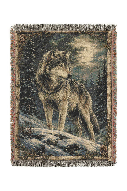 Vintage Hook Woven Lodge Throw Blanket