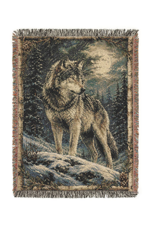 Vintage Hook Woven Lodge Throw Blanket