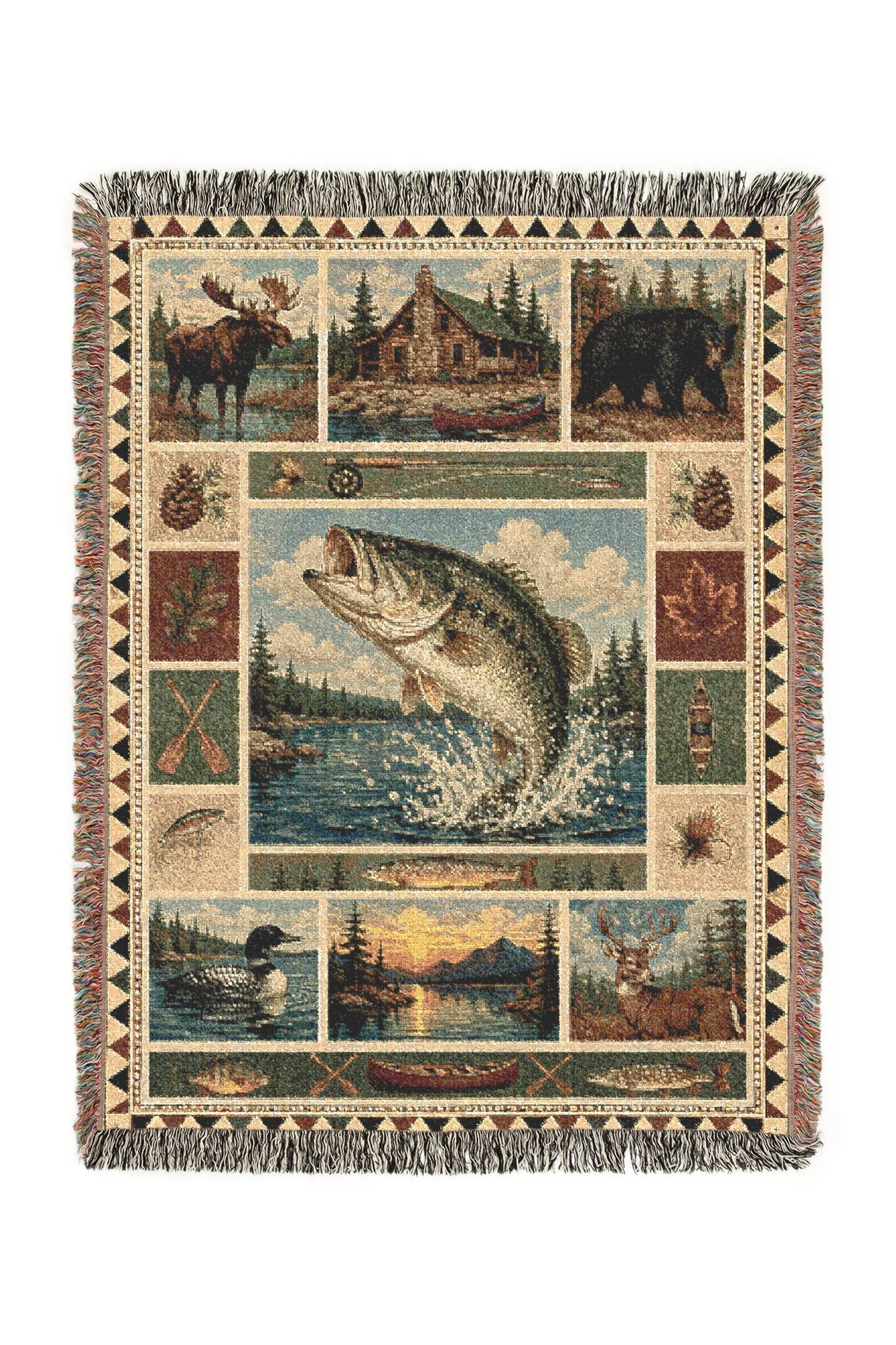 Camp Creek Woven Lodge Throw Blanket