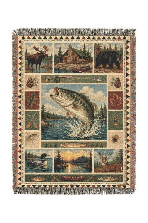 Camp Creek Woven Lodge Throw Blanket