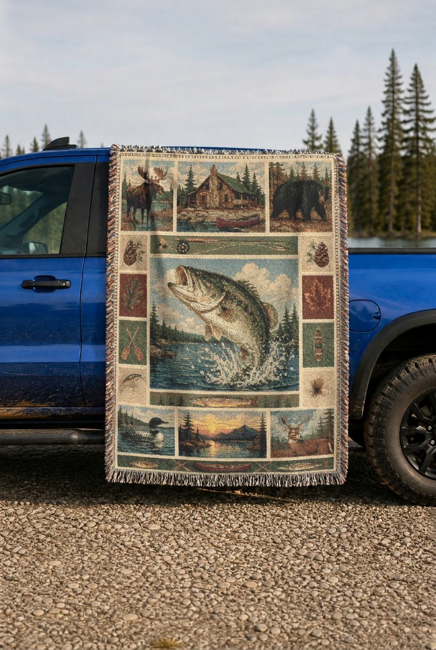 WB0043K woven blanket lifestyle mockup 02