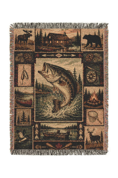 Old Hatch Woven Lodge Throw Blanket