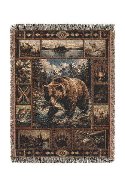 Misty River Woven Lodge Throw Blanket