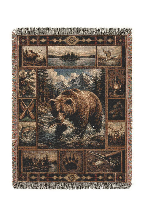 Misty River Woven Lodge Throw Blanket