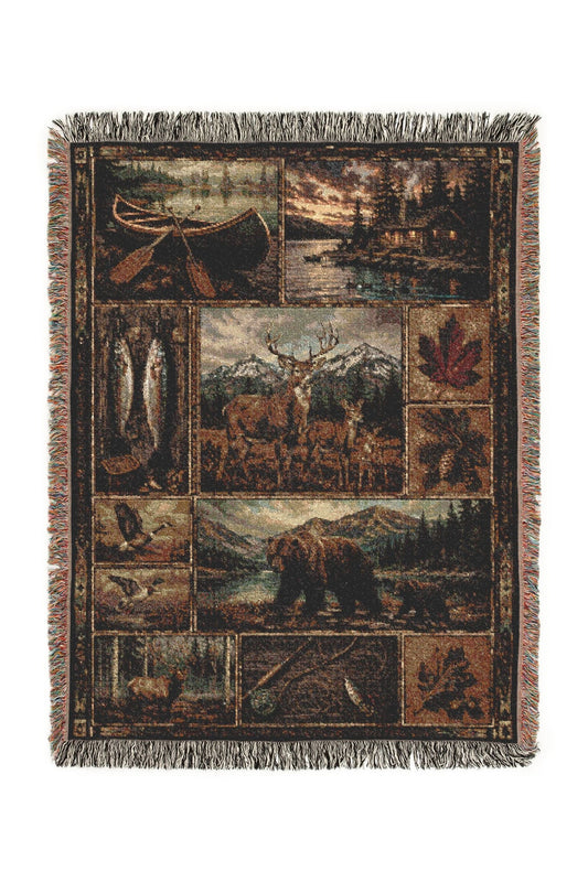 Wild Gill Woven Lodge Throw Blanket