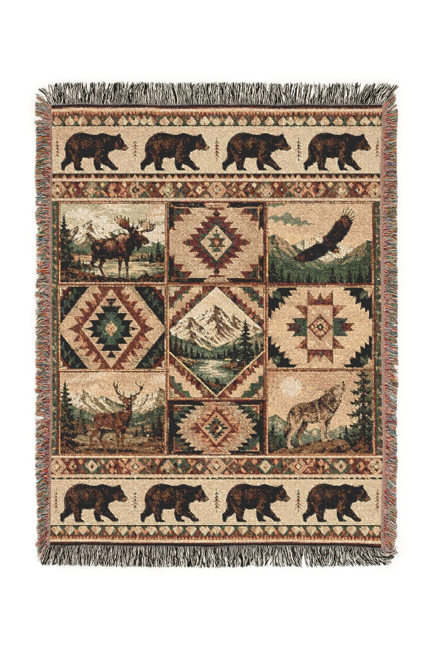 Amber Fin Woven Lodge Throw Blanket