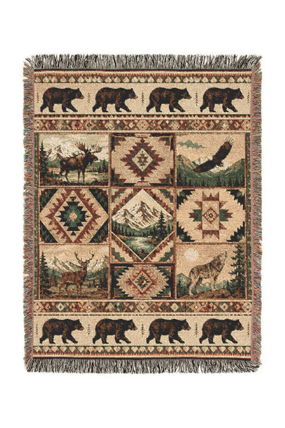 Amber Fin Woven Lodge Throw Blanket