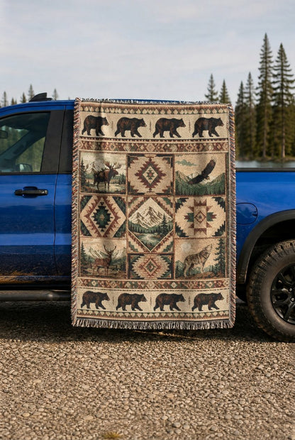 WB0048K woven blanket lifestyle mockup 02