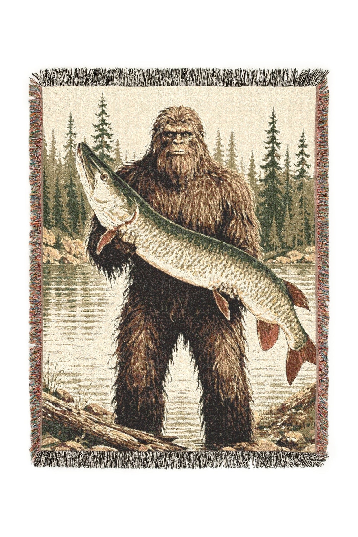 Silver Lure Woven Lodge Throw Blanket