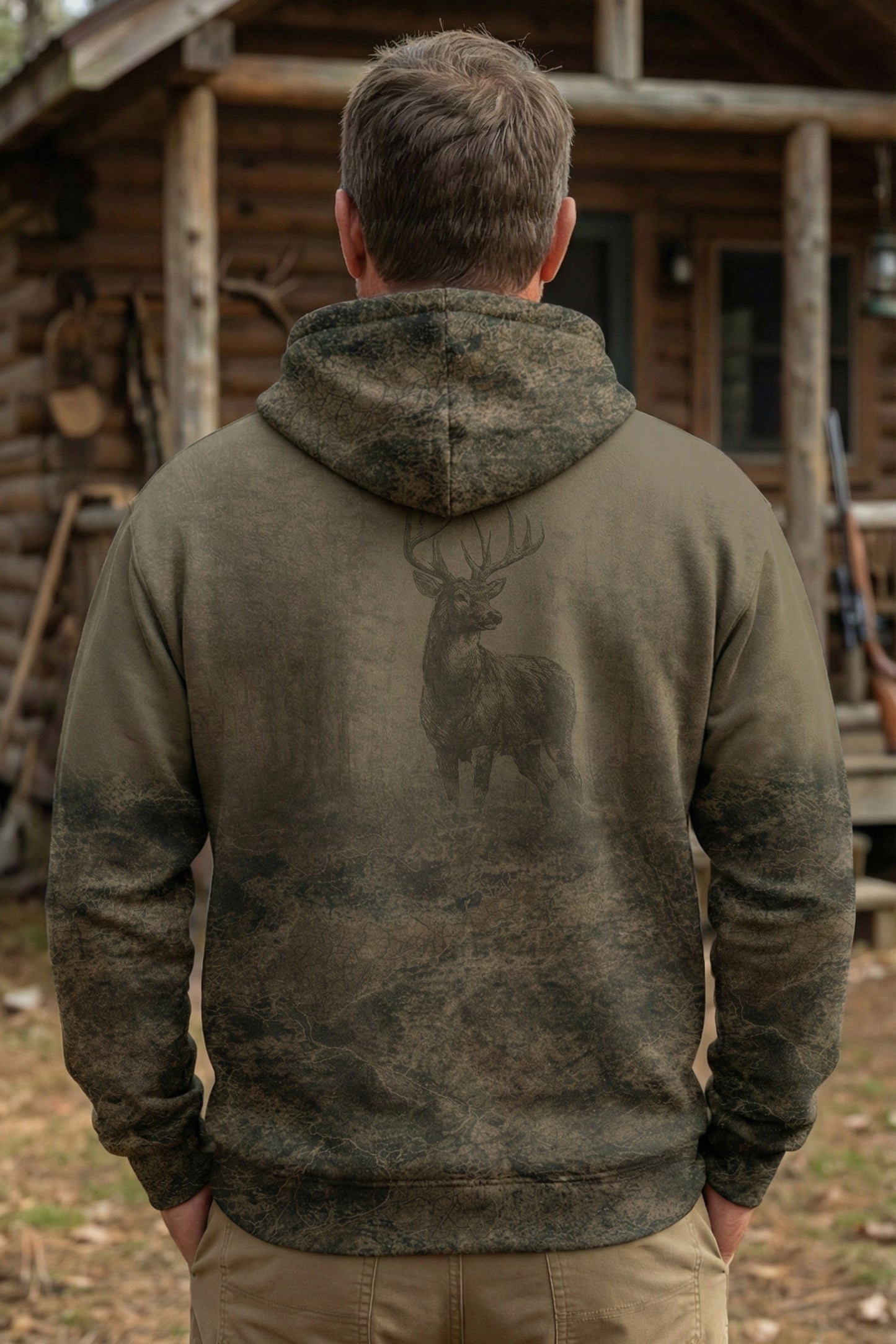 Hunter Fleece Hoodie - Wisconsin Mudland - WL45