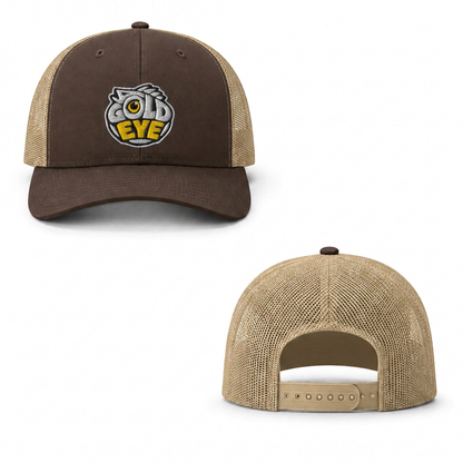 Gold Eye Trucker Cap - brown khaki