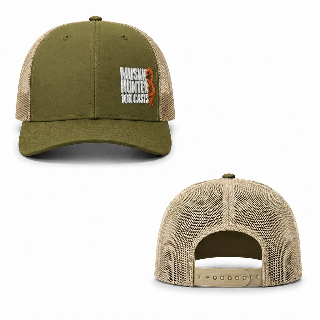 10K Casts Trucker Cap - moss khaki