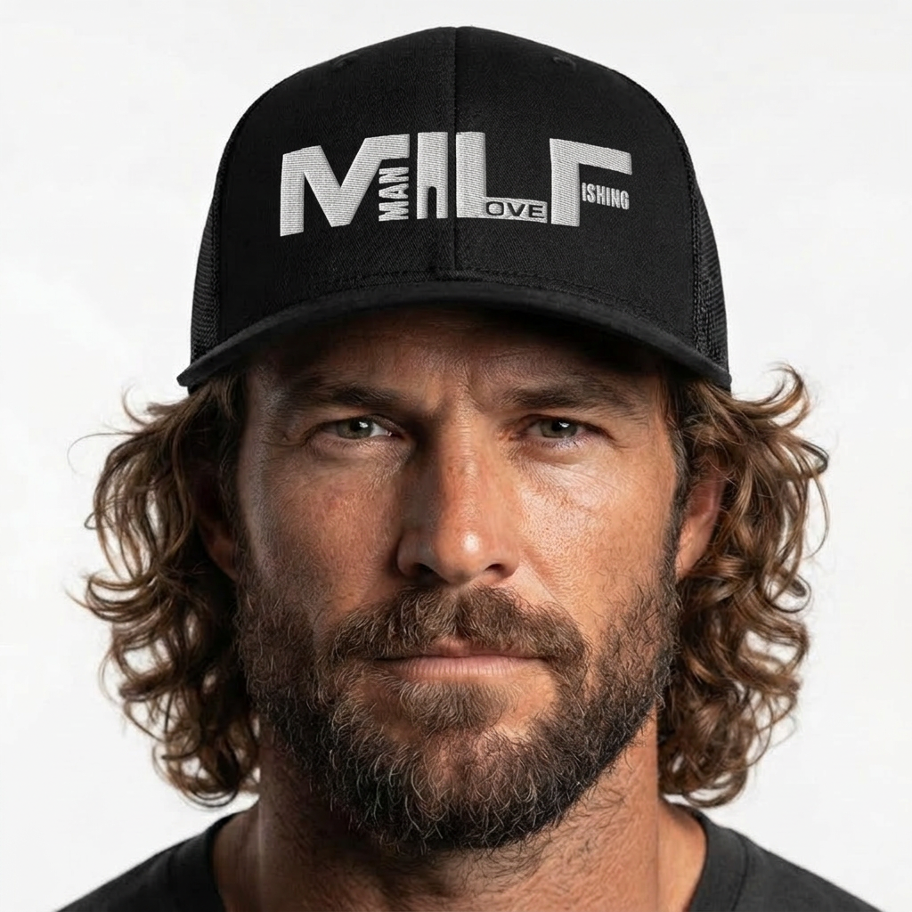 Man Love Fishing Trucker Cap - model