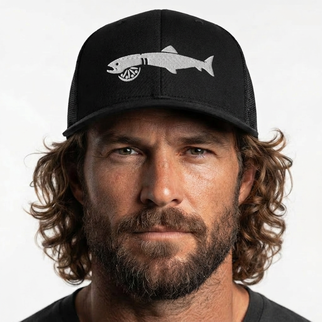 Trout Fly Trucker Cap - model