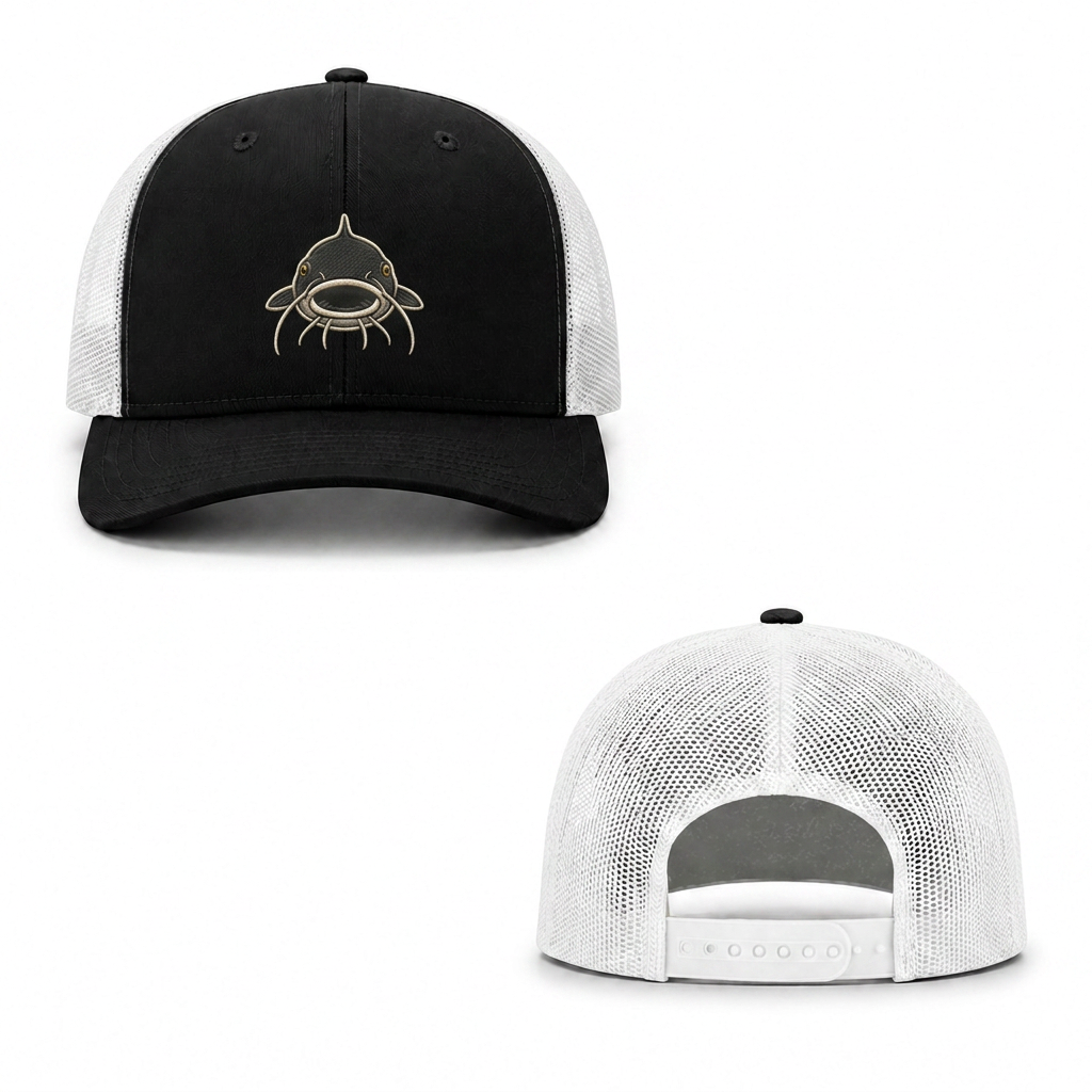 Catfish Hunter Trucker Cap - black white