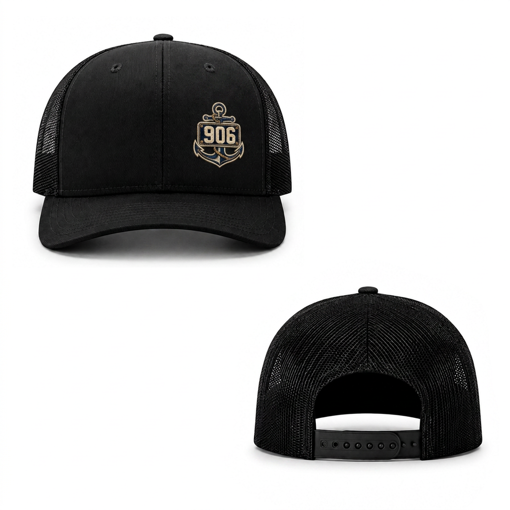906 Anchor Trucker Cap - black