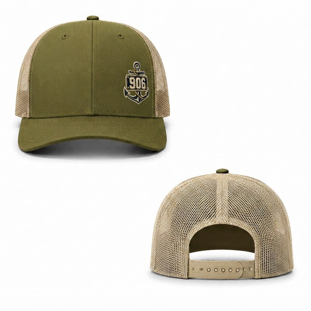 906 Anchor Trucker Cap - moss khaki