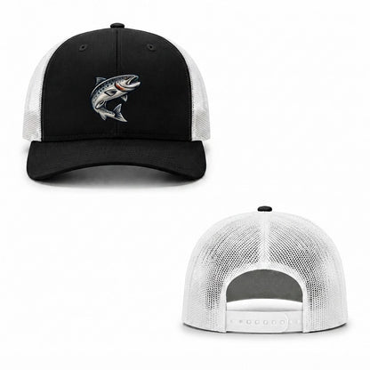 Trout Rise Trucker Cap - black white