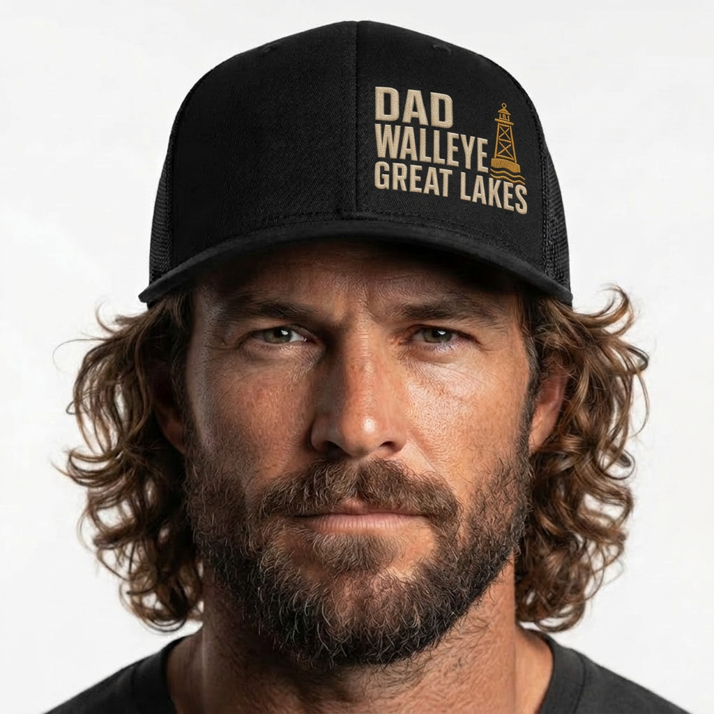 Walleye Dad Trucker Cap - model