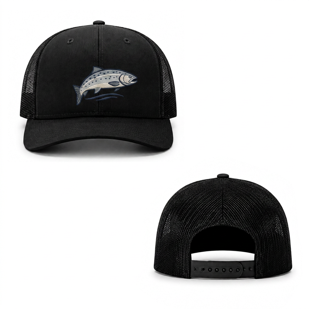 Trout Stream Trucker Cap - black