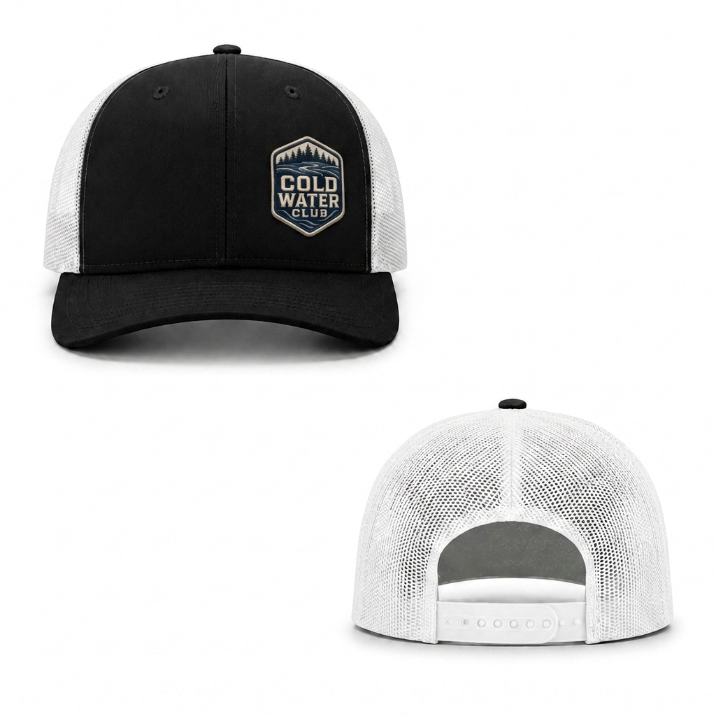 Cold Water Club Trucker Cap - black white