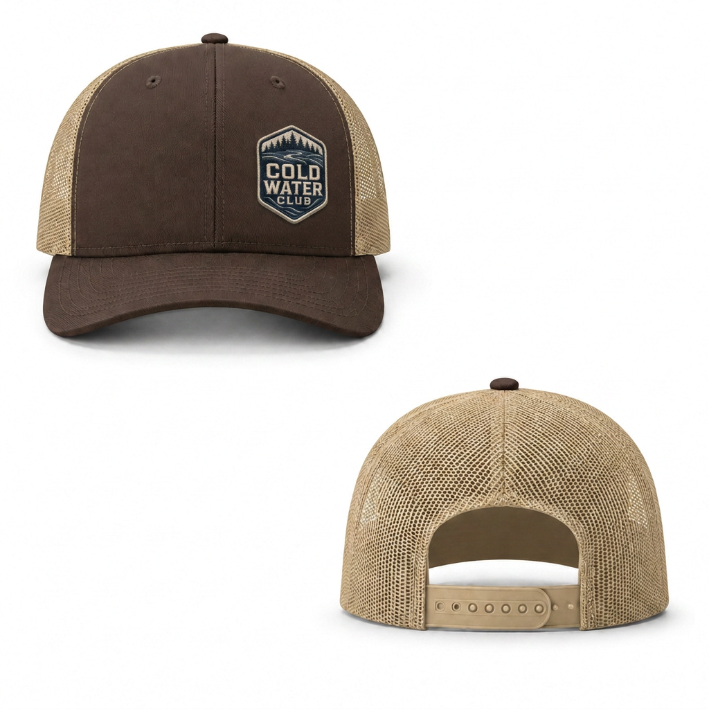 Cold Water Club Trucker Cap - brown khaki