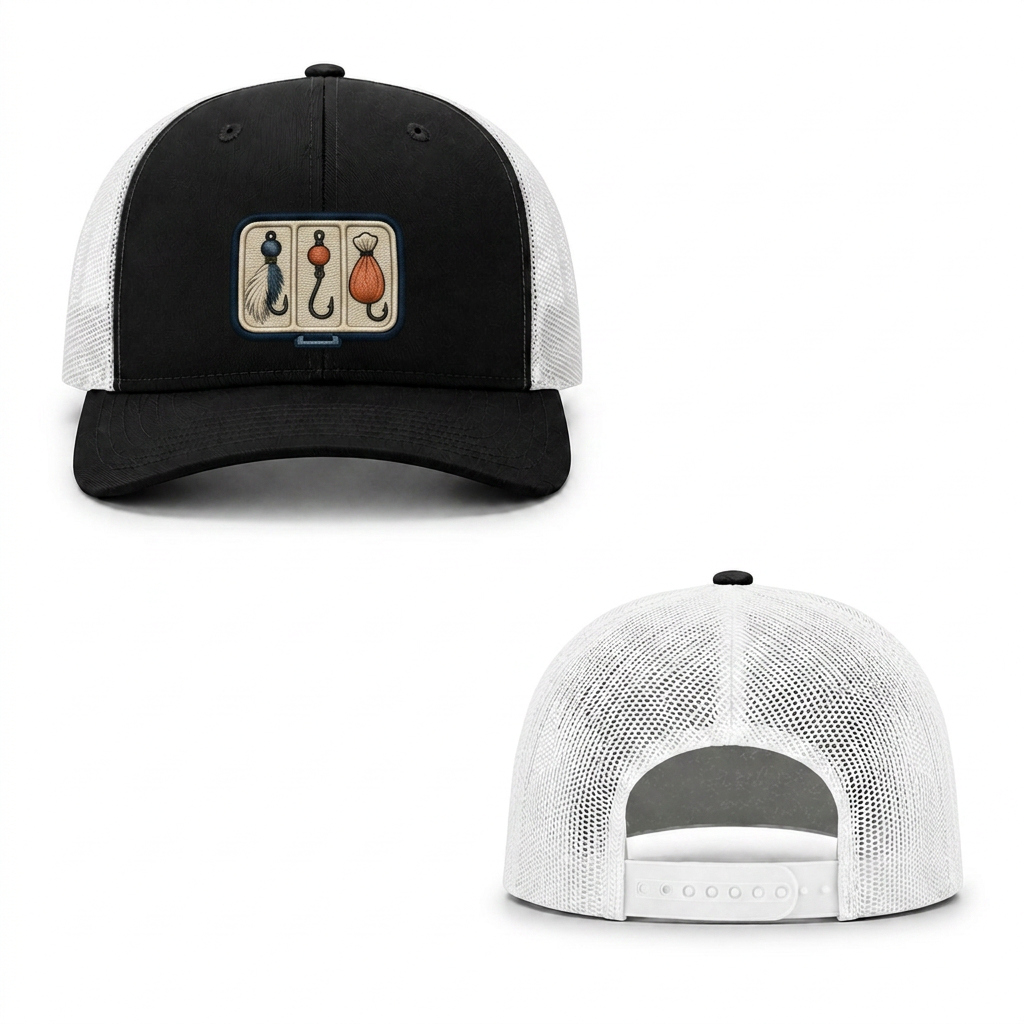 Hook Set Trucker Cap - black white
