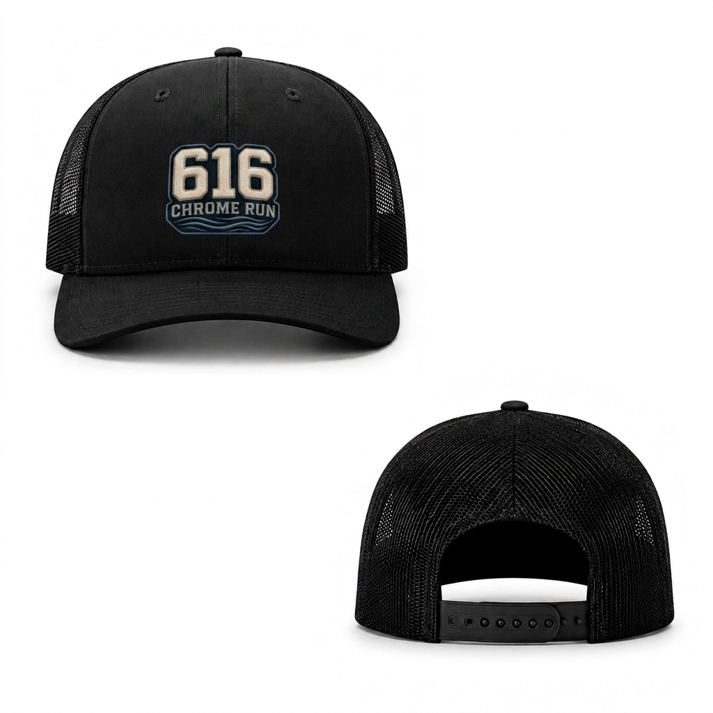 Chrome Run Trucker Cap - black