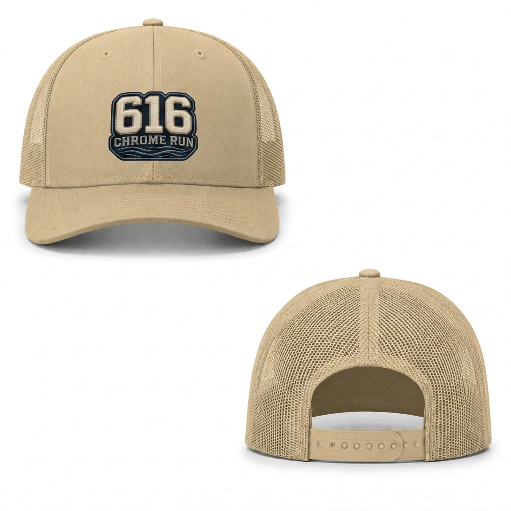 Chrome Run Trucker Cap - khaki